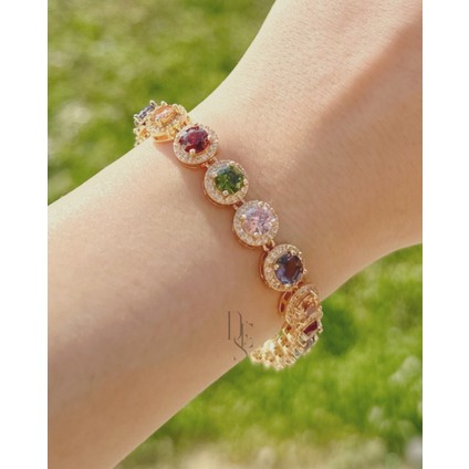 RENKLİ ZİRKON TAŞLI BUBBLE BİLEKLİK modelleri