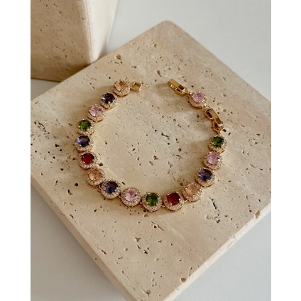 RENKLİ ZİRKON TAŞLI BUBBLE BİLEKLİK fırsatları