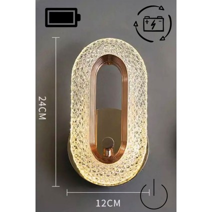 Gold Oval Pilli Gün Işığı Aplik