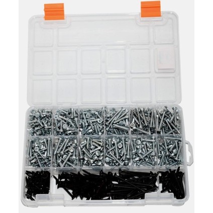 555 Adet 16 Çeşit Matkap Uçlu Vida Seti, Yhb Akıllı Vida,ysb Akıllı Vida ve Alçıpan Vidası