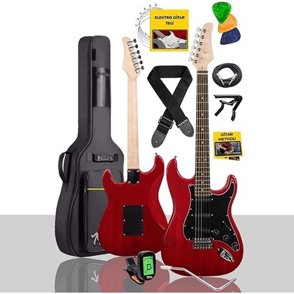 RPH-30RD Gül Klavye Strat Kasa Sss Elektro Gitar Seti