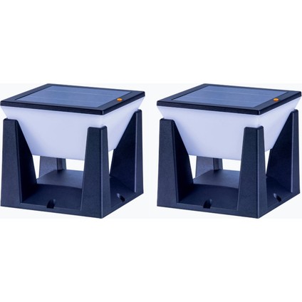 2x Modern Açık Güneş Sonrası Işık LED Güneş Ayağı Işıkları Su Geçirmez Çit Güverte Kapağı Lambası Peyzaj Sütun Aydınlatma (Yurt Dışından)