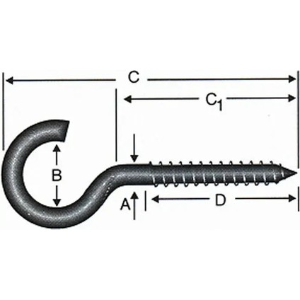 Açık Piton, Kanca, Çengel 23X150 100 Adet fiyatları