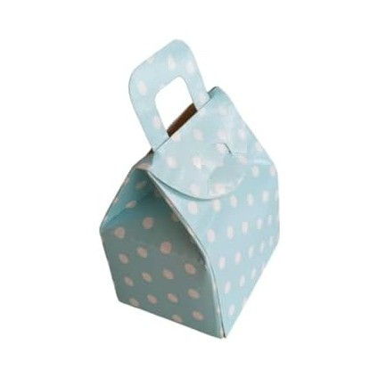 Çanta Mavi Puanlı Kutu Şeker Kutusu Kına Kutusu Lokum Kutusu 25 Adet fiyatları