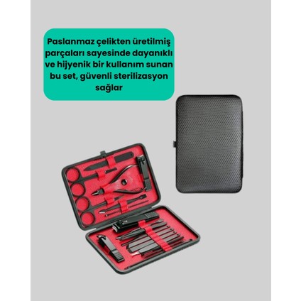 17 Parçalık Deri Kaplamalı Manikür Seti indirimleri