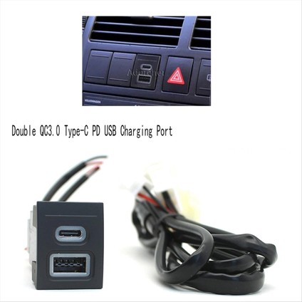 12V/24V Araç Telefon Şarj Cihazı Soketi Çift Qc3 0 Tip-C Tip Pd USB Şarj Portu Vw Polo 9n 9n3 2004-2011 Için (Yurt Dışından) indirimleri