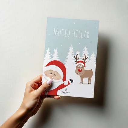 4'lü Yılbaşı Kutlama Kartı Seti/ Kartpostal