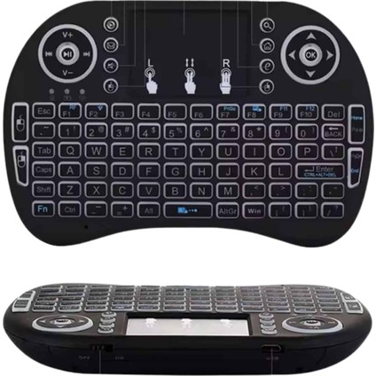 Kablosuz Türkçe Q Klavye Rgb Işıklı Televizyon Ps3 Dokunmatik Mouse indirimleri