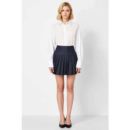 Kadın Pileli Mini Etek Yüksek Bel Düz Gabardin Kalıp Fonksiyonel Dayanıklı Kaliteli Modern modelleri