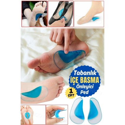 Düz Ayaklar Için Jel Ortez Tabanlık Ayak Kemeri Desteği Silikon Ortopedik Tabanlık Silikon Pedler