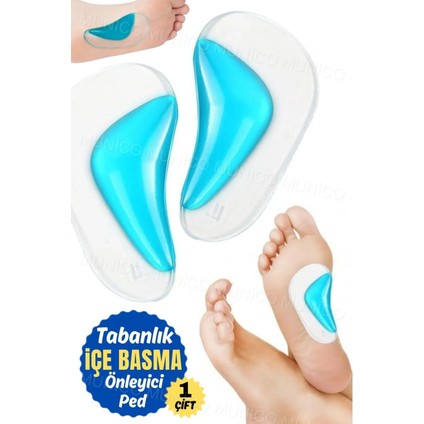 Düz Ayaklar Için Jel Ortez Tabanlık Ayak Kemeri Desteği Silikon Ortopedik Tabanlık Silikon Pedler
