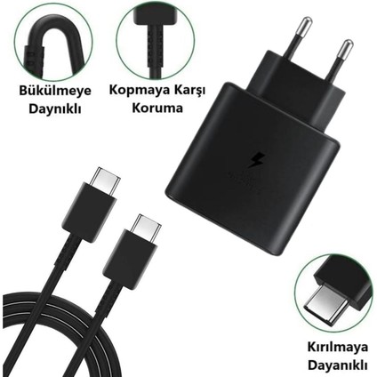 65W Hızlı Şarj Edebilen Type C Uçlu Şarj Aleti (5224) indirimleri