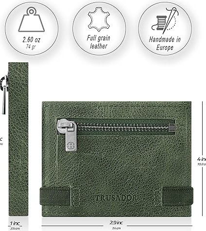 Delixa Marseille Unisex Deri Cüzdan, Rfıd Koruma Kimlik Pencereli, Çıkarılabilir Ayna, Kart, Bozuk görsel 4