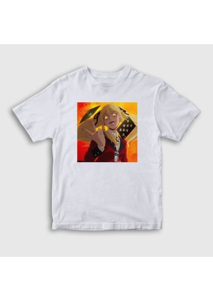 Unisex Çocuk Beyaz Mary Anime Kakegurui T-Shirt