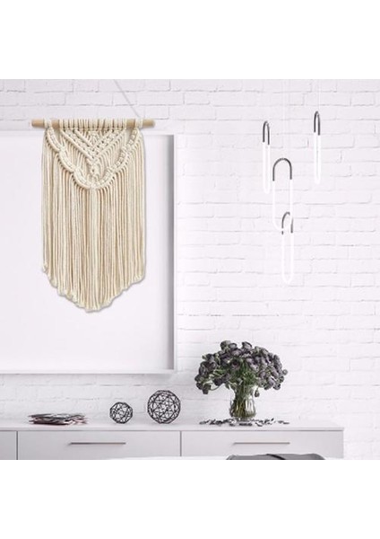 25 * 40 cm Nordic Makrome Dokuma Goblen Boho Chic Bohemian Duvar Asılı Ev Dekorasyon El Sanatları Pamuk Halat Dokuma Kapalı Sanat Odası Destek | Dekoratif Gobiyeller (Yurt Dışından) modelleri