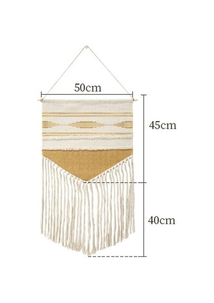 Boho Asılı Goblen Vintage Kumaş Makrome Dekorasyon Watt Saat Ölçer Kutusu Kapak Otel Asılı Battaniye Ev Ofis Duvar Dekor | Dekoratif Gobiyeller (Sarı) (Yurt Dışından) fiyatları