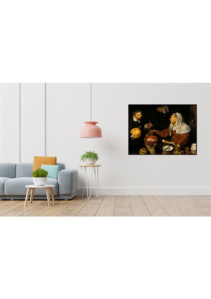 Diego Velazquez Yaşlı Kadın Kızartma Yumurtaları PixArt Sanat Elmas Mozaik Tablo Diamond Türkiye 56*51