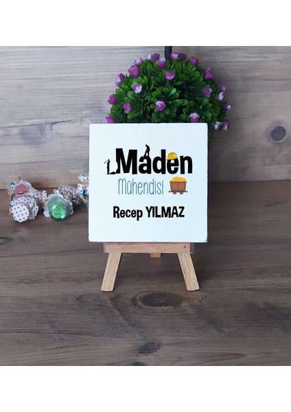 Kişiye Özel Maden Mühendisi Dekoratif Taş Baskı Maden Mühendisine Mühendisler Günü Hediyesi