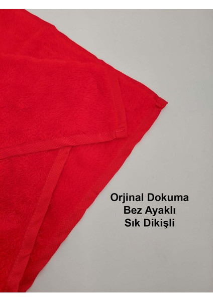 3'lü Kırmızı Mikrofiber Boya Tutmayan Kuaför Havlusu Berber Havlusu - 50x90 cm - Leke ve Solmaya Dayanıklı