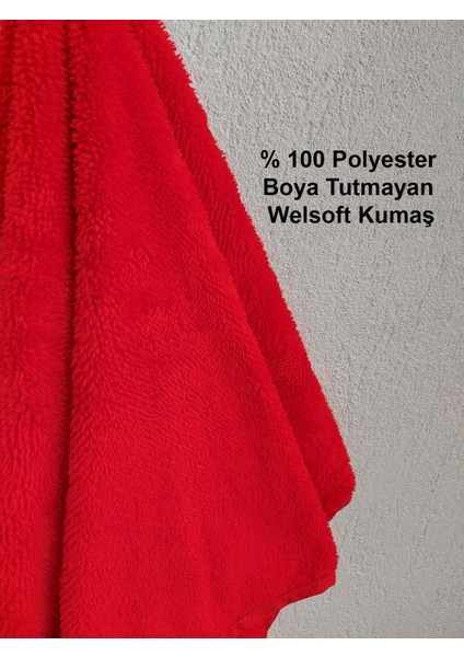 3'lü Kırmızı Mikrofiber Boya Tutmayan Kuaför Havlusu Berber Havlusu - 50x90 cm - Leke ve Solmaya Dayanıklı