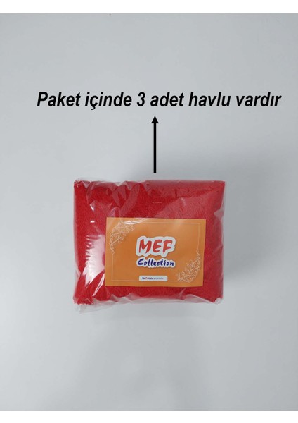 3'lü Kırmızı Mikrofiber Boya Tutmayan Kuaför Havlusu Berber Havlusu - 50x90 cm - Leke ve Solmaya Dayanıklı