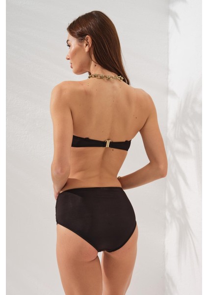 Anna Soft Straplez Bikini Siyah Takım Kadınlar İçin Yüksek Bel ve Astar Detaylı fiyatları