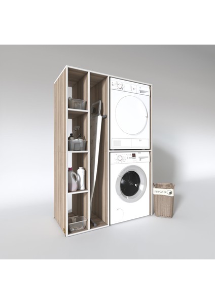 Kenzlife çamaşır-kurutma makinesi dolabı alyusha sol crd 180*120*60 banyo kapaksız arkalıksız fiyatları