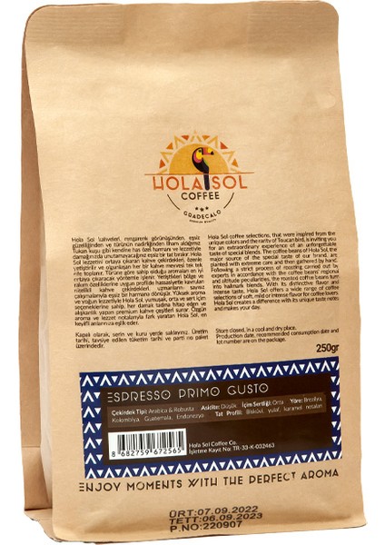 Espresso Prımo Gusto 250 gr Çekirdek fiyatları