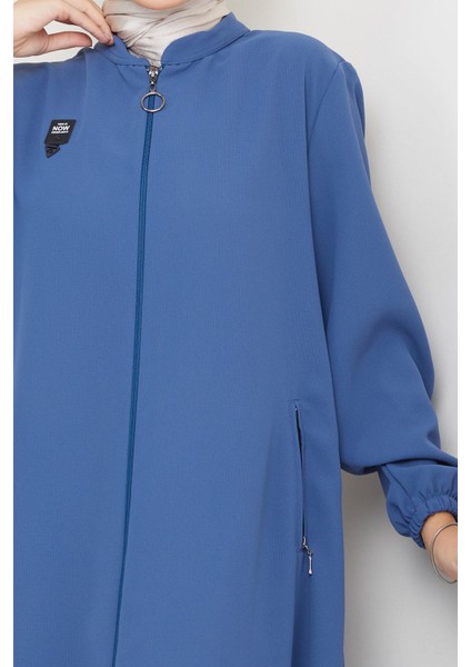 Arma Detaylı Büyük Beden Ferace İndigo HM2257 fırsatları