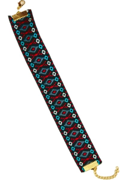 Dokuma Kumaş Tribal Bileklik