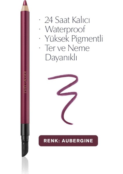 Estee Lauder Göz Kalemi - Double Wear 24 Saat Kalıcı Suya Dayanıklı Waterproof Jel Göz Kalemi -09 AUBERGINE 1.2g