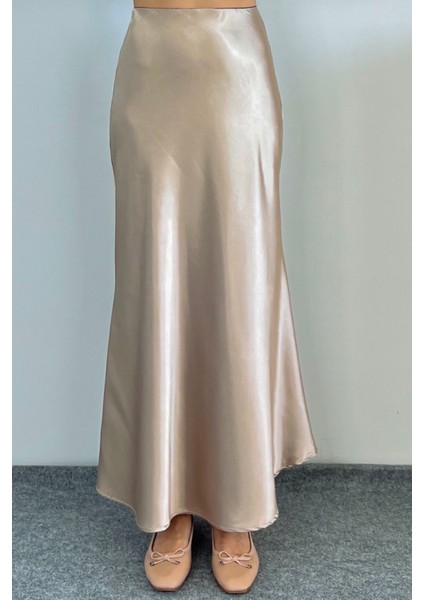 Luna Bel Lastikli Maksi Boy Gold Saten Etek fiyatları