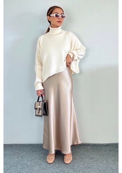 Luna Bel Lastikli Maksi Boy Gold Saten Etek indirimleri