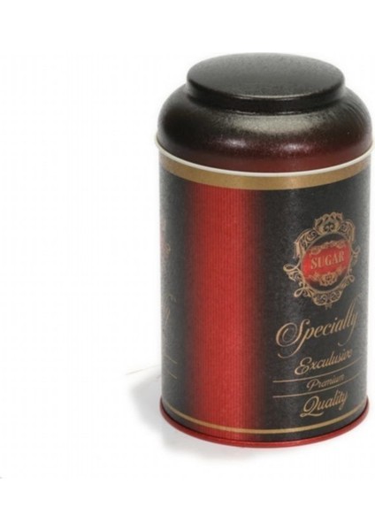 Premium Desenli Kahve Saklama Kabı Metal 1.4 lt - Bordo