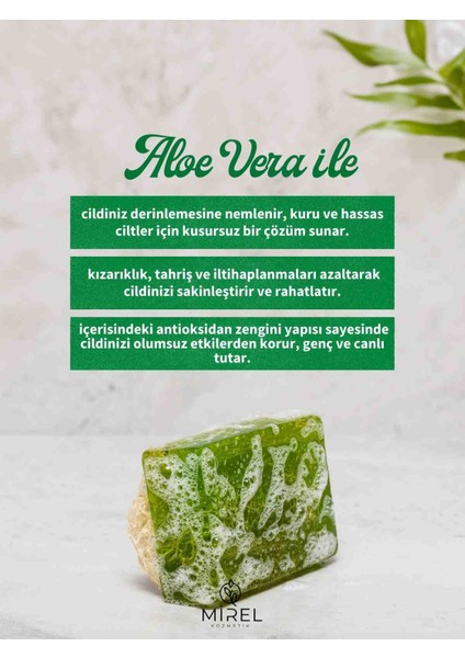 Doğal Kabak Lifli Aloe Vera Sabunu - Kabak Lifli Sabun - Katkısız - Doğal - Peeling Etkili