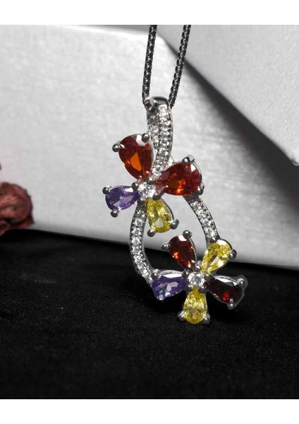 Sonsuzluk Model Bahar Çiçeği Bundle Of Love Kadın Gümüş Kolye fırsatları