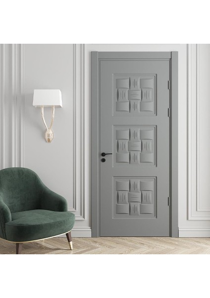 Ilgaz Amerikan Panel Kapı 87X203-Gri-10/13-Wc-Banyo
