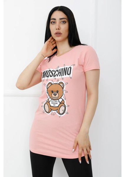 Butik Mine Baskılı Tshirt Pembe - 310.623.