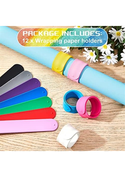 12 Adet Silikon Çevirme Ambalaj Kağıdı Tutucu Poster Tutucu Kağıt Rulo Tutucu Sabitleyici Tokat Bantları Depolama Organizasyonu Için (Yurt Dışından) modelleri