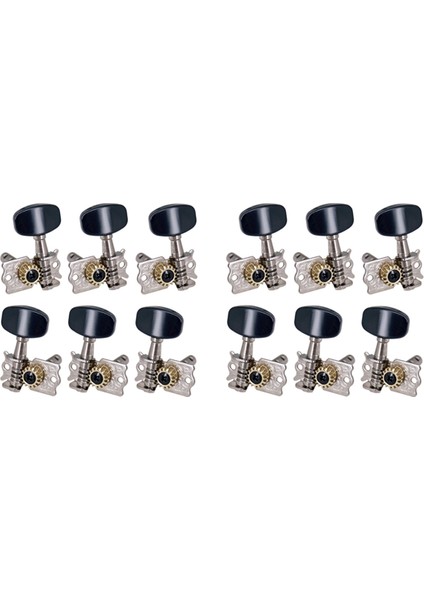 12 Adet 3R3L Gitar Tuning Mandal Açık Makine Kafaları Akustik Halk Gitar Tuning Peg Tuner Parçaları (Yurt Dışından)