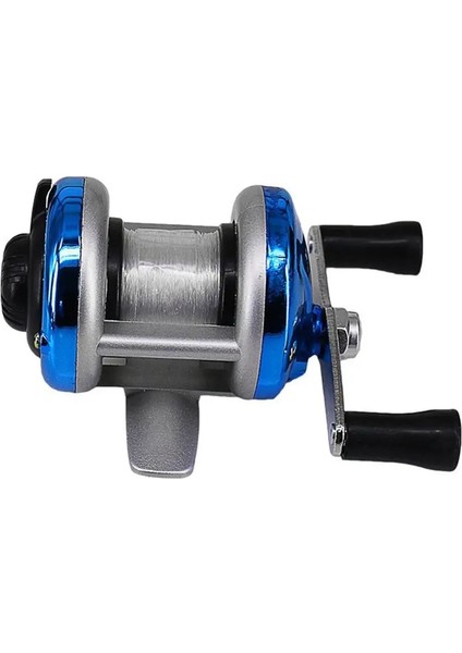 Mavi Stil Mini Taşınabilir Kış Buz Balıkçılık Reel Baitcasting Çift Rocker Yem Döküm Balıkçılık Reel Pürüzsüz Kolu Yüksek Frenleme Mukavemeti (Yurt Dışından)