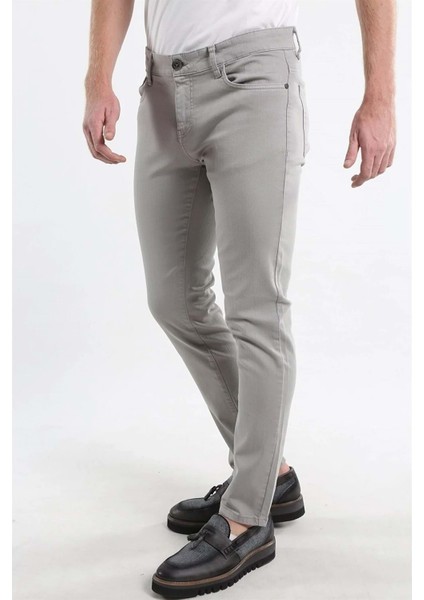 Digital Jeans Dar Kesim Erkek Likralı Açık Gri Kot Pantolon fırsatları