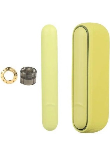 Iqos Iluma Koruma Kılıfı Aksesuarları Için Zihinsel Halka ile Kapı Kapağı ile Renkli Silikon Kılıf Iqos Iluma Halka Neon Yeşil