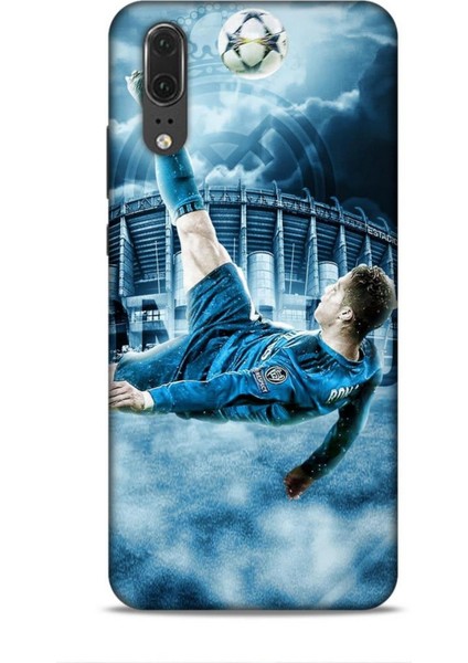 Huawei P20 Buzz Futbolcular 15 Ronaldo Stad Mavi Kalın Silikon