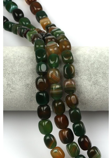 Akik Doğal Taş Dizi 8 x 12 mm Şekilsiz Kesim