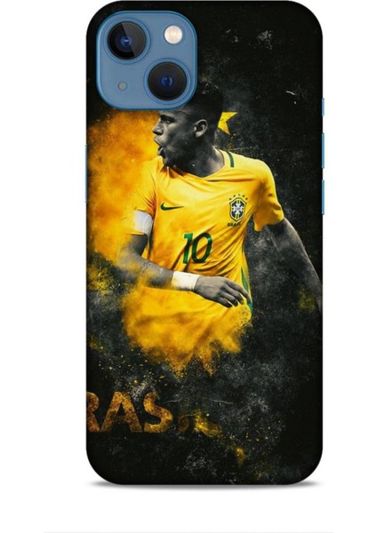 Apple iPhone 13 Gess Futbolcular 20 Jr Neymar Sarı Renkli Kılıf