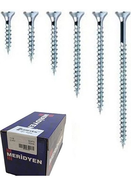 3.5*45 Sunta Vidası Meridyen Marka 500 Adet Kutulu
