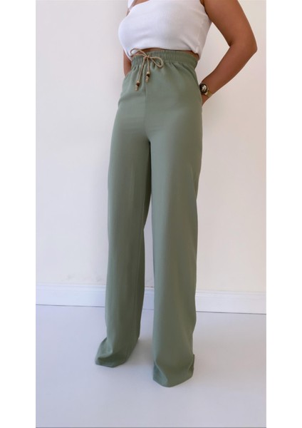 Ayrobin Keten Rahat Pantolon Mint