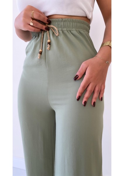 Ayrobin Keten Rahat Pantolon Mint