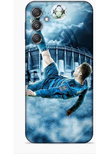Samsung Galaxy M34 5g Buzz Futbolcular 15 Ronaldo Stad Mavi Kalın Silikon